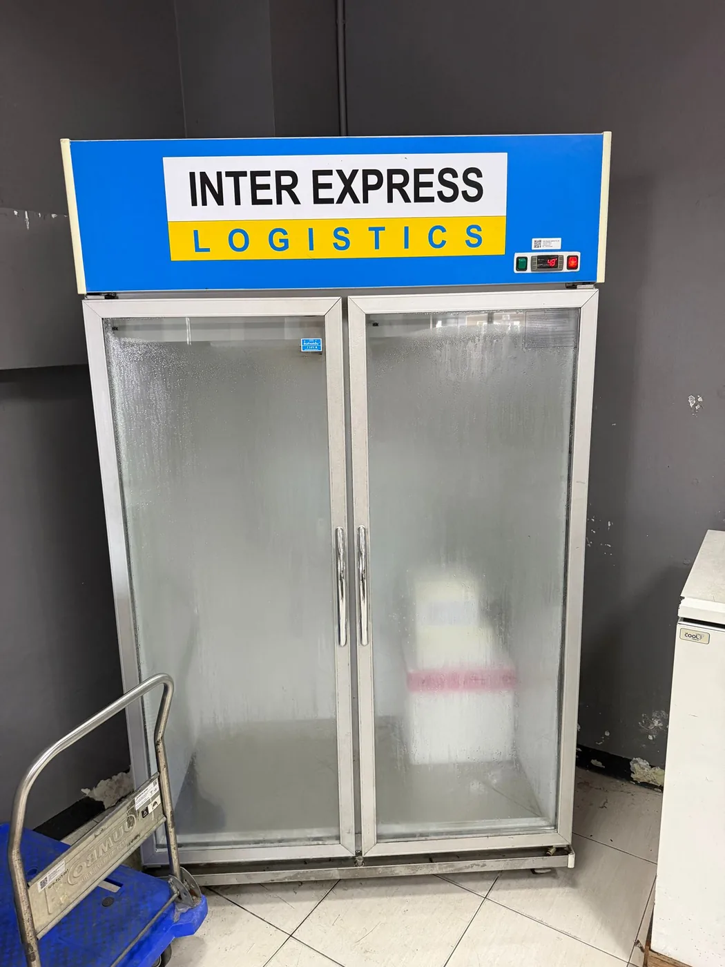 Cold-chain shipment held refrigerated at 4C at the Inter Express Logistics hub before nationwide delivery across Thailand